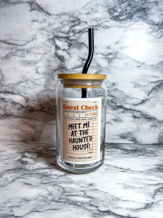 Haunted House Glass Coffee Cup
